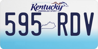 KY license plate 595RDV