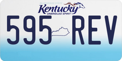 KY license plate 595REV