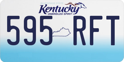 KY license plate 595RFT