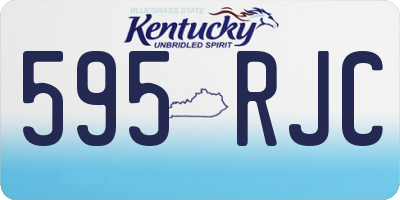 KY license plate 595RJC
