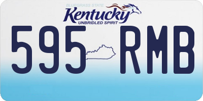 KY license plate 595RMB
