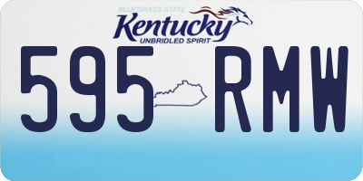 KY license plate 595RMW