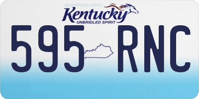 KY license plate 595RNC
