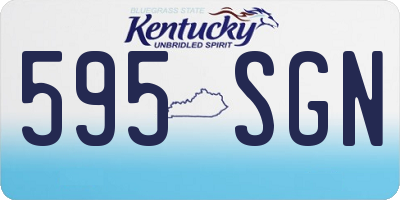 KY license plate 595SGN