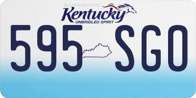 KY license plate 595SGO