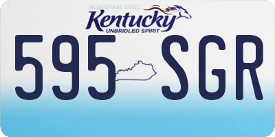 KY license plate 595SGR