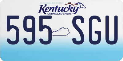 KY license plate 595SGU