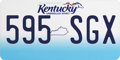 KY license plate 595SGX