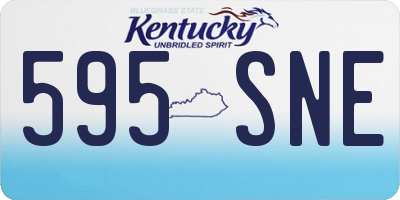 KY license plate 595SNE