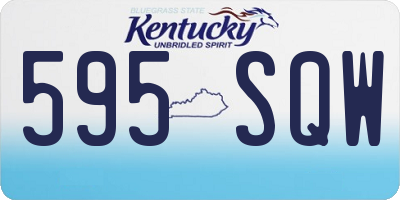 KY license plate 595SQW