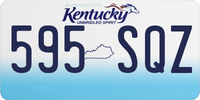 KY license plate 595SQZ