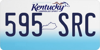 KY license plate 595SRC