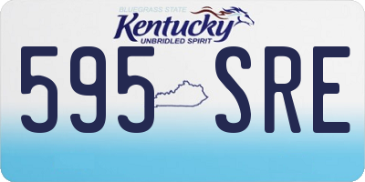 KY license plate 595SRE