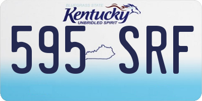 KY license plate 595SRF