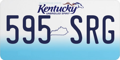 KY license plate 595SRG