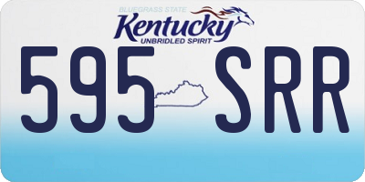 KY license plate 595SRR