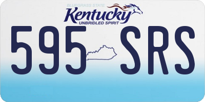 KY license plate 595SRS