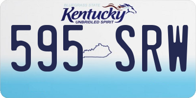 KY license plate 595SRW