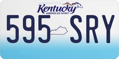 KY license plate 595SRY