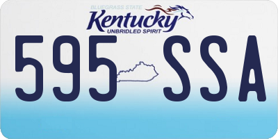 KY license plate 595SSA