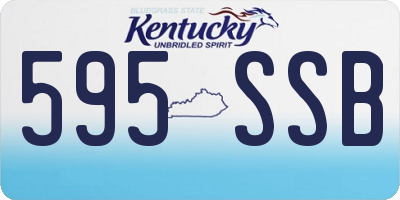 KY license plate 595SSB