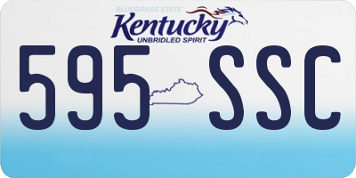 KY license plate 595SSC