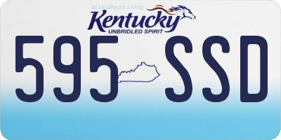 KY license plate 595SSD