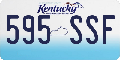 KY license plate 595SSF
