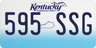 KY license plate 595SSG