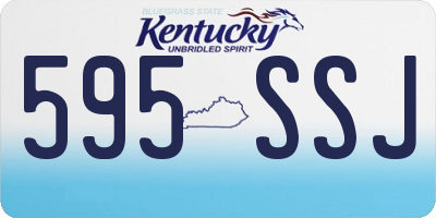 KY license plate 595SSJ