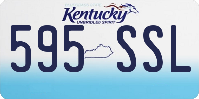 KY license plate 595SSL