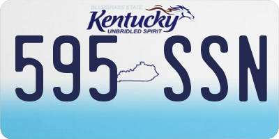 KY license plate 595SSN
