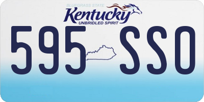 KY license plate 595SSO