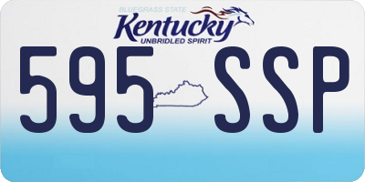 KY license plate 595SSP