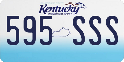 KY license plate 595SSS