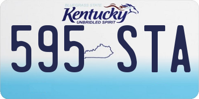 KY license plate 595STA