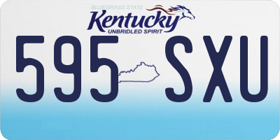 KY license plate 595SXU