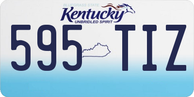 KY license plate 595TIZ