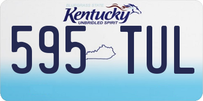 KY license plate 595TUL