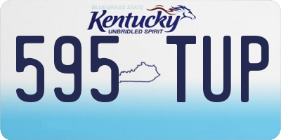 KY license plate 595TUP