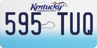 KY license plate 595TUQ