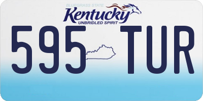 KY license plate 595TUR