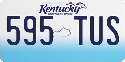 KY license plate 595TUS
