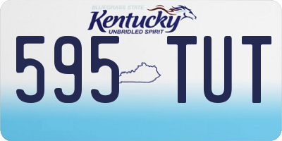KY license plate 595TUT