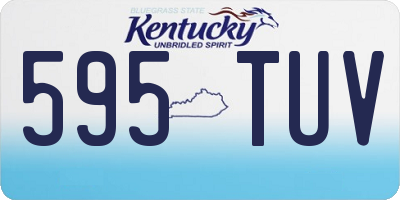 KY license plate 595TUV