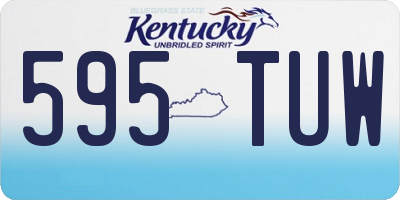 KY license plate 595TUW