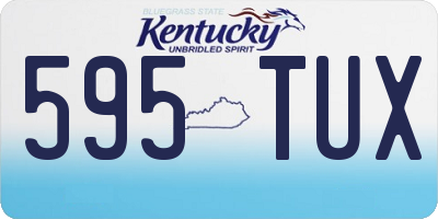 KY license plate 595TUX