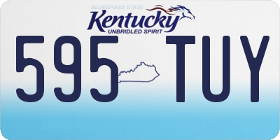 KY license plate 595TUY