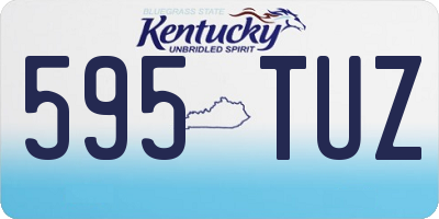 KY license plate 595TUZ