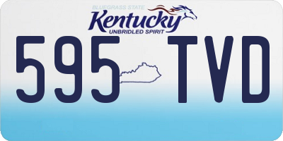 KY license plate 595TVD